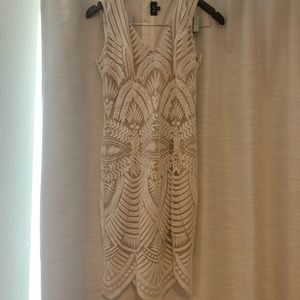 Bardot White Scallop Dress